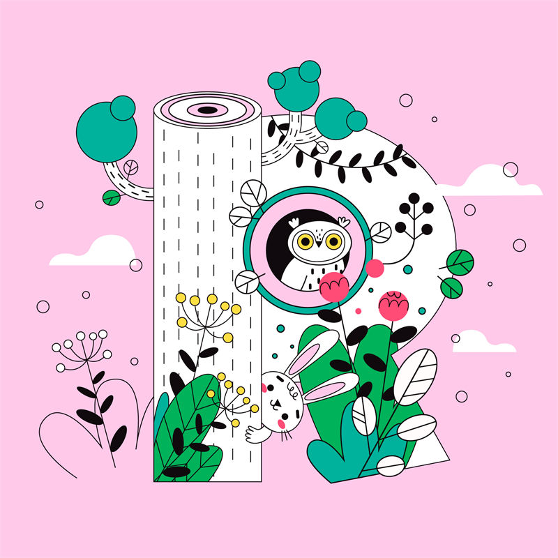 萌趣森林童话：裁片印花服装印花设计