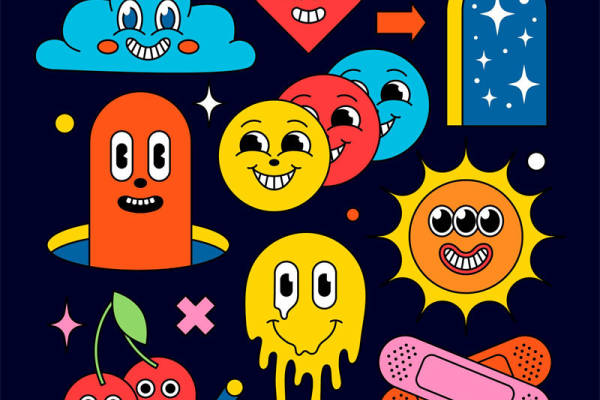 创意裁片印花服装:可爱卡通图案设计