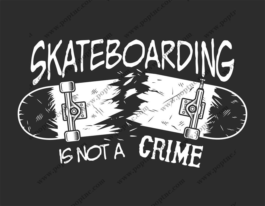 酷炫滑板图案裁片印花,打造个性服装