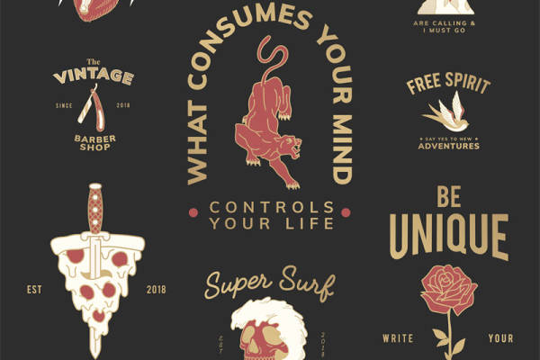 复古风格服装裁片印花,个性设计尽显自由精神