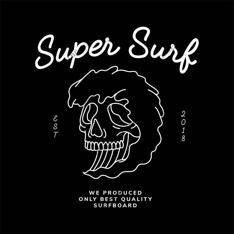 超酷骷髅图案裁片印花,时尚服装印花定制