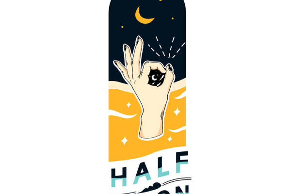 夜空下的月亮裁片印花,打造个性服装