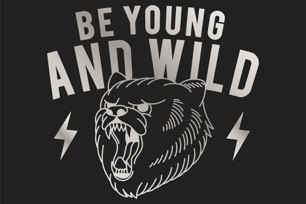 年轻野性，酷熊印花裁片，打造个性服装