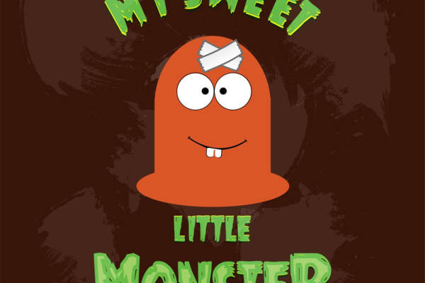 裁片印花服装:可爱小怪兽图案,时尚百搭