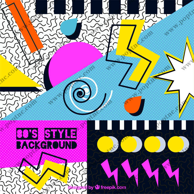 80年代复古风裁片印花,打造个性服装