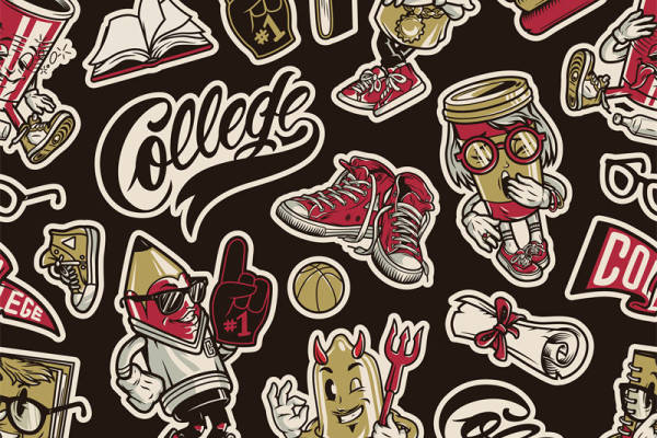 校园风裁片印花，打造个性服装