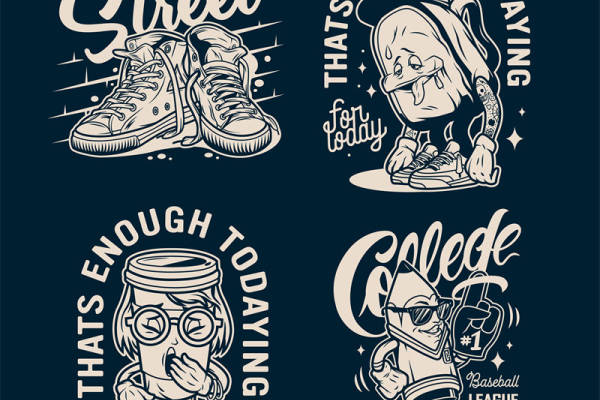 潮流街头风裁片印花，打造个性服装