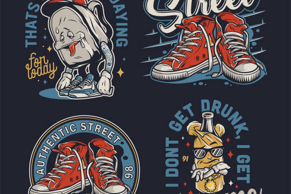 街头潮流裁片印花，个性服装印花定制