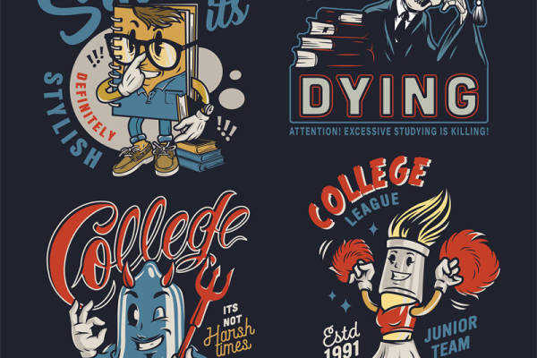 时尚校园风裁片印花，打造个性服装