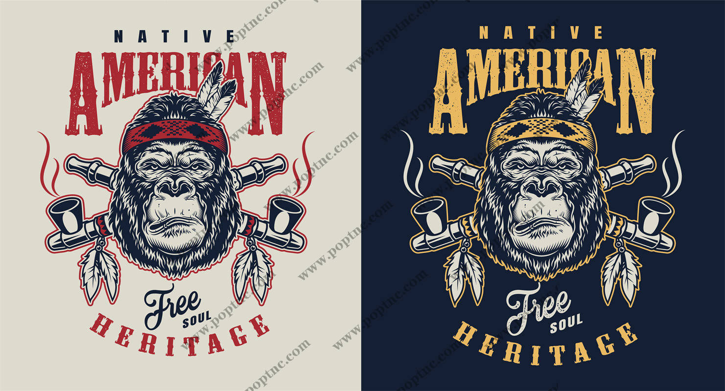 复古风服装印花:美式风格裁片印花设计