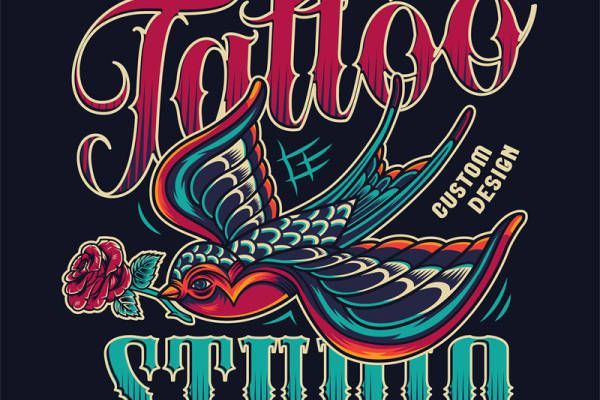 复古纹身刺青风裁片印花，打造个性服装