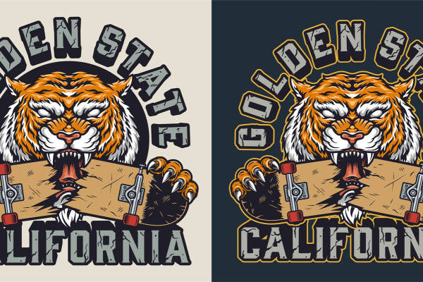 虎头图案裁片印花，打造个性服装