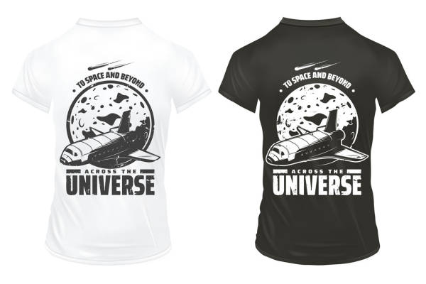 裁片印花服装:宇航员太空探索主题T恤