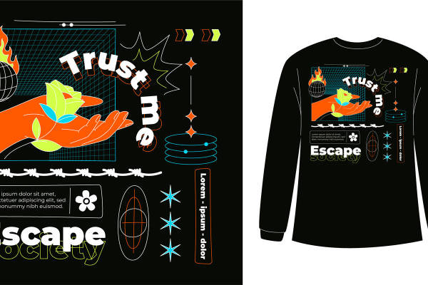 时尚裁片印花T恤，打造个性服装新风尚