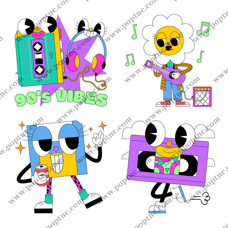 90's复古风裁片印花,打造个性时尚服装