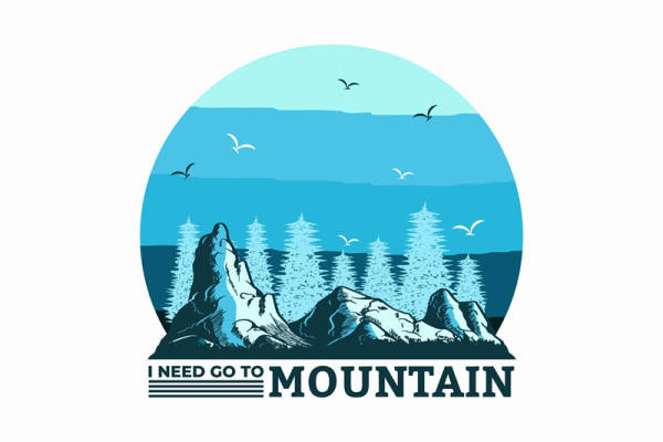 自然山景裁片印花，打造个性服装