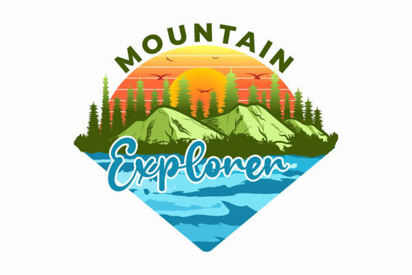 自然山景裁片印花，打造个性服装