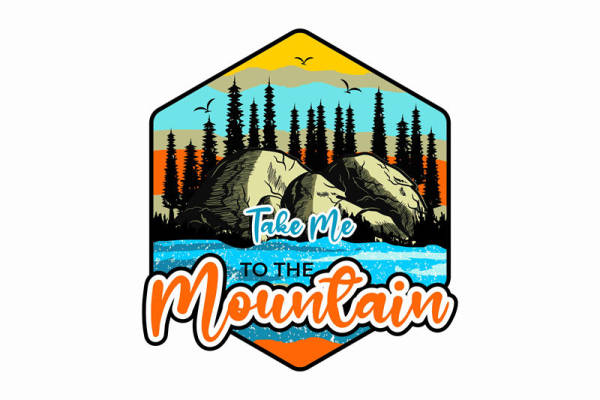 自然山景裁片印花,打造个性服装