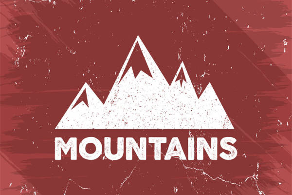 经典山峰图案服装印花裁片,时尚百搭