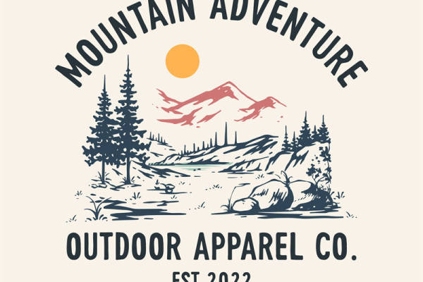 自然山景裁片印花，打造户外服装新风尚