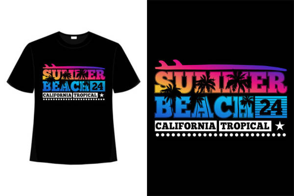 夏季海滩风格服装印花设计,时尚裁片印花定制