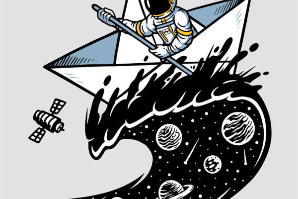 太空探险者:宇航员与行星的裁片印花服装