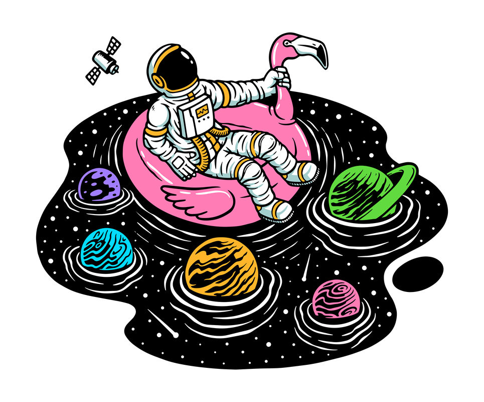 太空探险者：时尚与科技结合的裁片印花服装