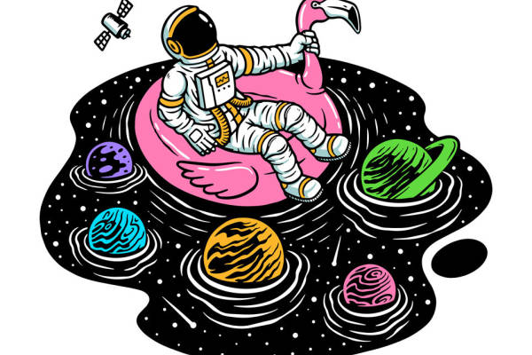 太空探险者：时尚与科技结合的裁片印花服装