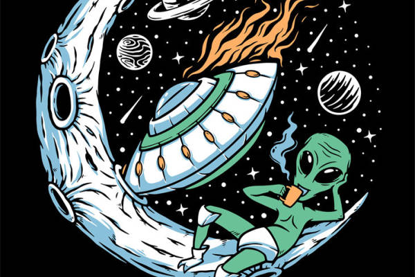 外星人与飞碟的宇宙冒险：创意裁片印花服装设计