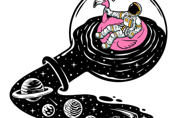 太空探险系列：裁片印花服装印花设计