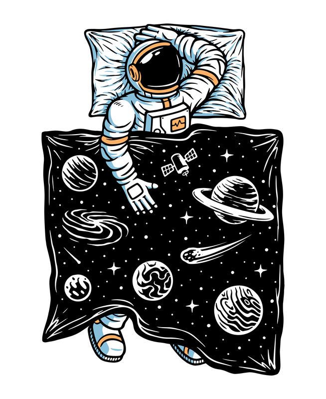 宇宙星梦：太空宇航员裁片印花服装印花设计