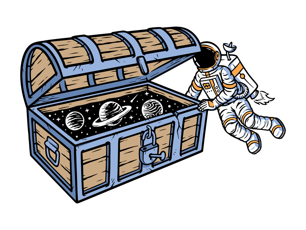太空探险者与宇宙宝藏：创意裁片印花服装