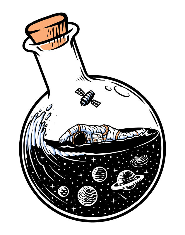 太空探险：宇宙星球裁片印花服装