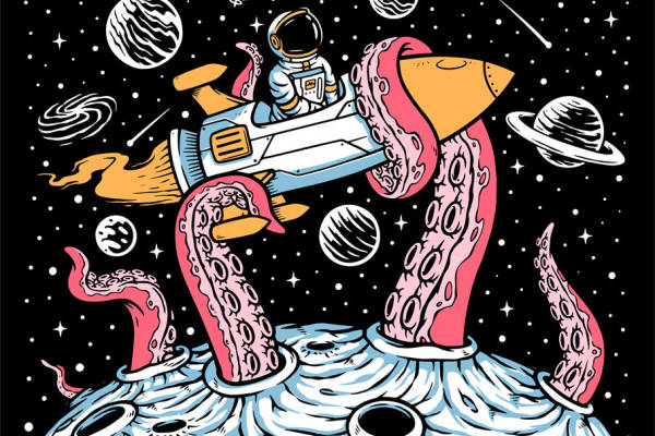 外太空探险：超现实主义裁片印花服装设计