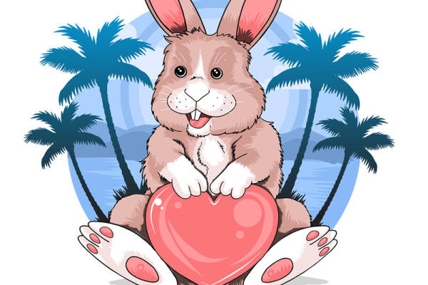 浪漫心形兔印花：打造专属浪漫服装