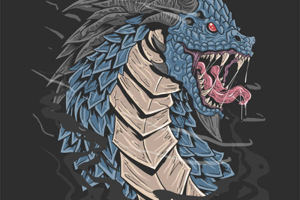 龙之怒吼：裁片印花服装印花设计