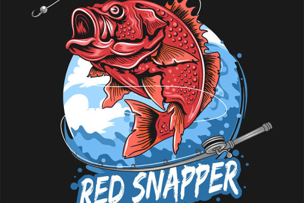 红海捕捞：红色鱼头裁片印花服装设计