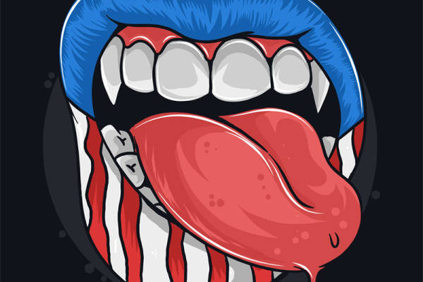 酷炫美国国旗纹路裁片印花，打造个性服装