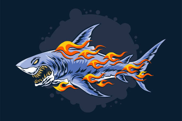 烈焰鲨鱼：时尚裁片印花服装设计