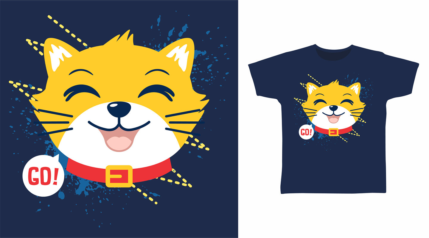 萌趣猫咪裁片印花：活力十足的服装设计