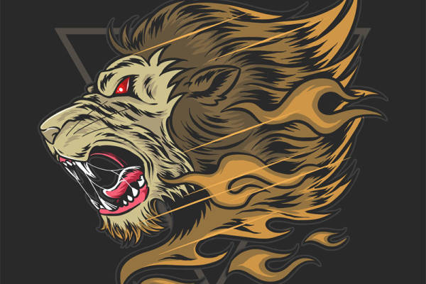 怒吼狼头裁片印花：时尚与野性并存的服装印花设计