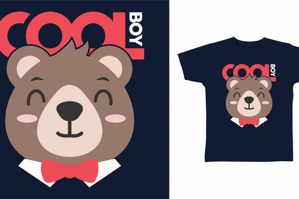 酷熊裁片印花：时尚与趣味的完美结合，适合各种服装设计