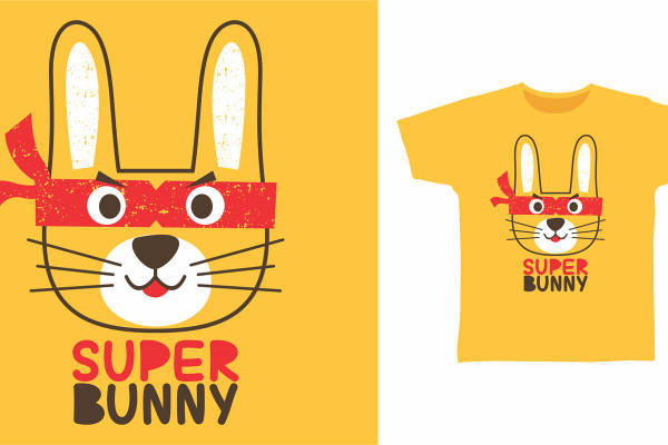 超萌卡通兔印花，打造个性时尚服装