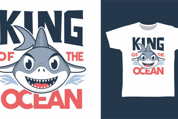 海洋霸主鲨鱼印花，时尚裁片印花服装