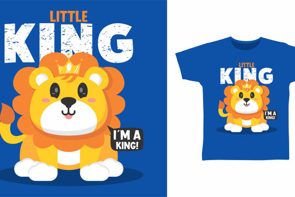 时尚裁片印花:萌趣狮子王服装印花设计