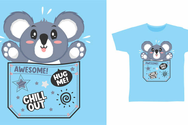 可爱考拉裁片印花：轻松打造个性服装