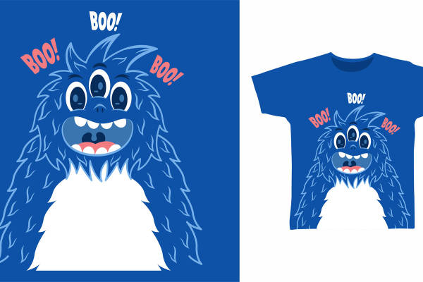 萌趣鬼怪裁片印花，万圣节服装印花新宠