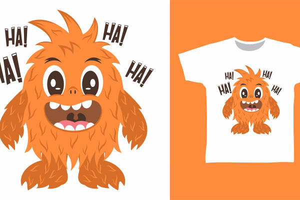 趣味毛绒怪兽裁片印花，为你的服装增添趣味与个性