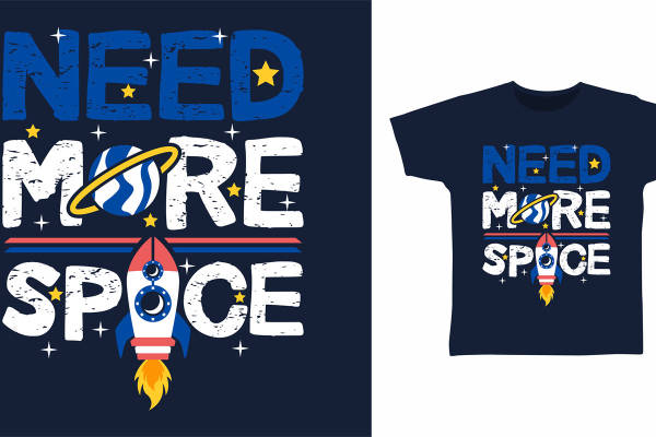 裁片印花：星空火箭主题服装印花设计