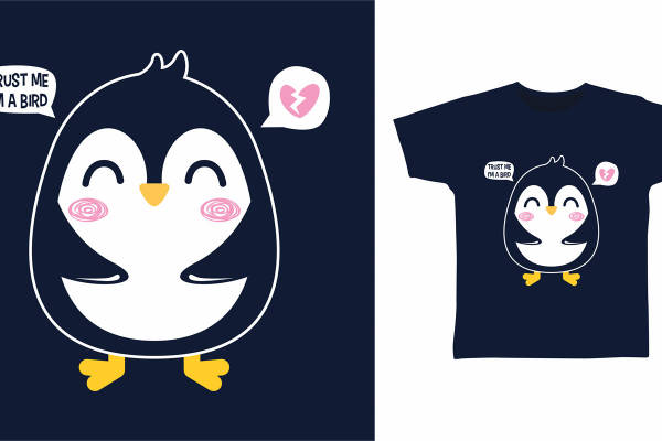 萌趣企鹅裁片印花：轻松打造个性服装